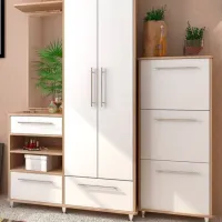 Dulap Set Sokme Niagara 171 x 38 x 198 / PAL / Stejar Sonoma