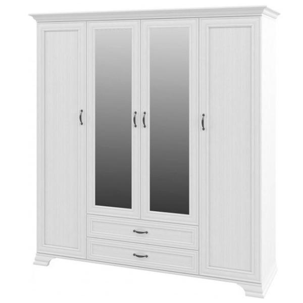 Dulap pentru haine Clasic Neman Iunona 209 x 65 x 220 / PAL / Alb Texturat photo 1