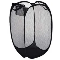 Корзина для белья PS Bathroom 80 л/ Акриловая сетка/ Черный