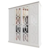 Гардероб Классический KMK Лаура 206 x 60.5см x 225 / ЛДСП / White