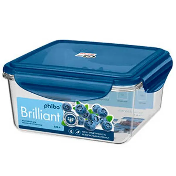 Контейнер Bytplast Phibo Brilliant 1.15 л/ Пластик/ Синий photo 1 Контейнер Bytplast Phibo Brilliant 1.15 л/ Пластик/ Синий photo 1