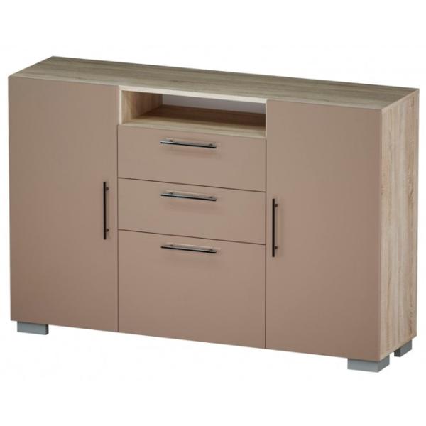 Комод ML-Mobila York 120см x 40см x 40см/ ДСП/ Дуб Сонома photo 1