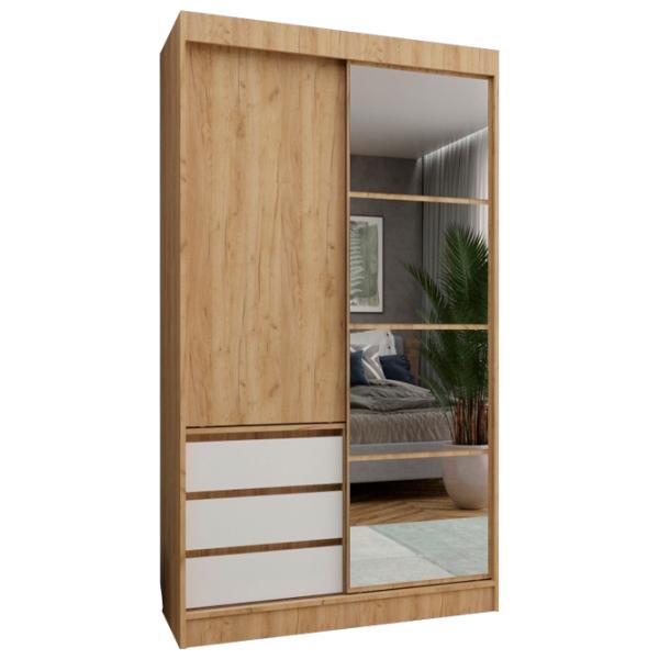 Шкаф Купе ML-Mobila Nice 120 x 60см x 220 / ЛДСП / Дуб Золотой photo 1