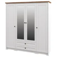 Гардероб Линейный Neman Tivoli 204 x 63см x 220 / ЛДСП / Белый Структурный