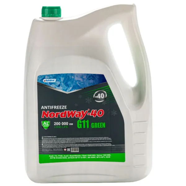 Антифриз NordWay G-11 Green -40 48123 5 л Зелёный photo 1 Антифриз NordWay G-11 Green -40 48123 5 л Зелёный photo 1