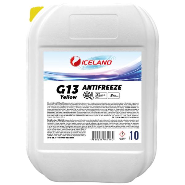 Антифриз Iceland Yellow G13 66132 10 л Желтый photo 1