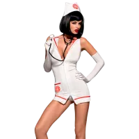 Комплект нижнего белья Obsessive Emergency Dress (S/ M) Белый