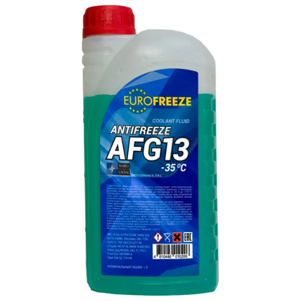 Антифриз Eurofreeze Green G13 -35 44702 1 л Зелёный photo 1 Антифриз Eurofreeze Green G13 -35 44702 1 л Зелёный photo 1