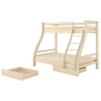 Pat pentru copii Mebigrand Aleasca 90 x 200 cm / Lemn / Ivory