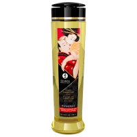 Масло для массажа Shunga ShuOil Romance 0.24л/ Клубника/ Желтый