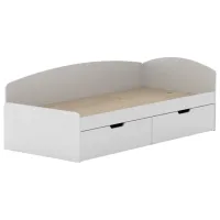 Детская кровать KompaniT 90+2С 90 x 200 см/ ЛДСП/ Белый