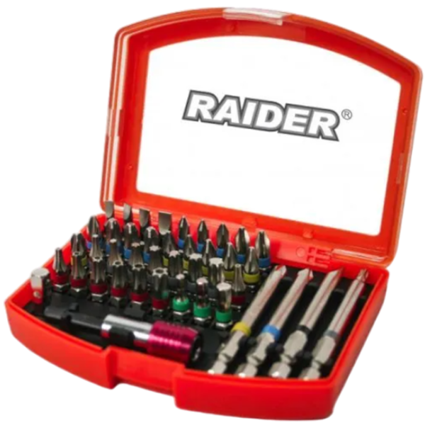 Набор бит Raider 16754 Количество в наборе - 42 photo 1 Набор бит Raider 16754 Количество в наборе - 42 photo 1