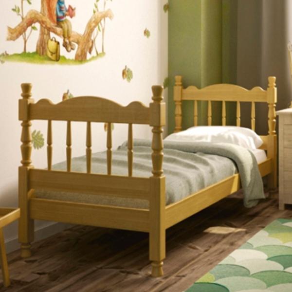 Pat pentru copii Romobil Alyonka 80 x 190 cm/ Masiv/ Sonoma photo 1