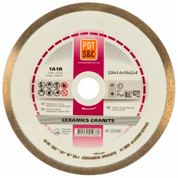 Диск алмазный сплошной PDT 820602CRMG1A1R  photo 1