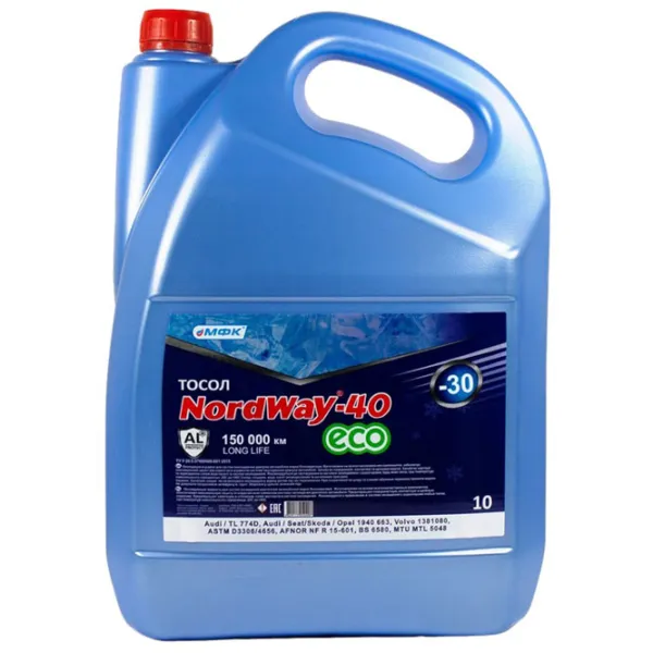 Антифриз NordWay Blue -40 Eco 00588765 10 л Синий photo 1