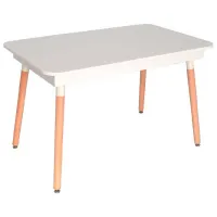 Кухонный стол раскладной Evelin DT 431-1R ДСП/ Белый