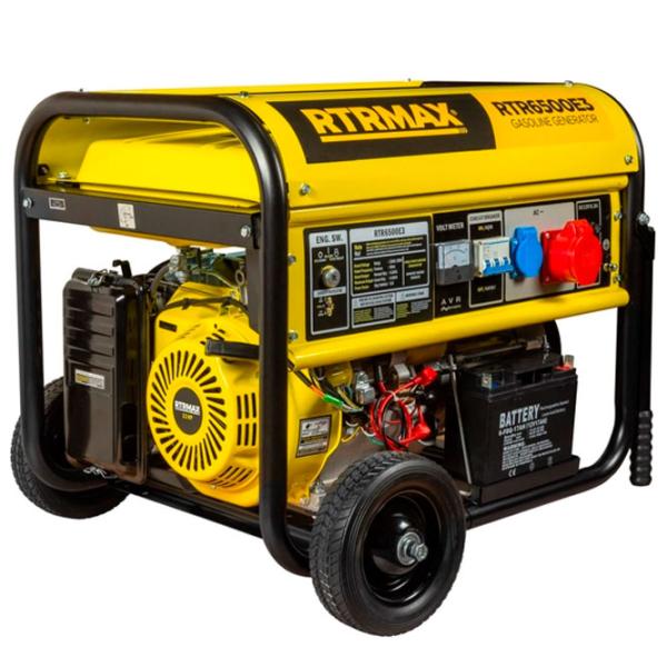 Generator de curent RTRMAX RTR6500E3 220 - 380 V Benzină/ 5 kW photo 1