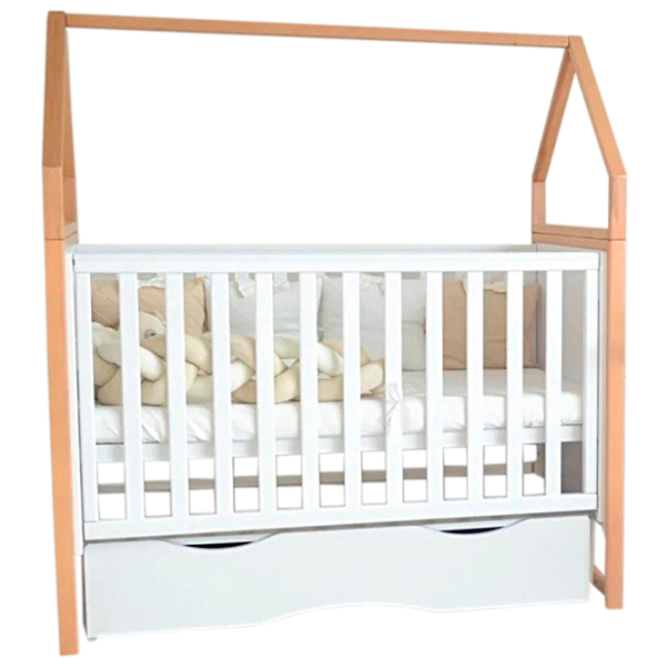 Pat pentru copii Miracolo Domik 0 luni -/ Natural Wood photo 1 Pat pentru copii Miracolo Domik 0 luni -/ Natural Wood photo 1