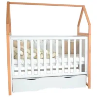 Pat pentru copii Miracolo Domik 0 luni -/ Natural Wood