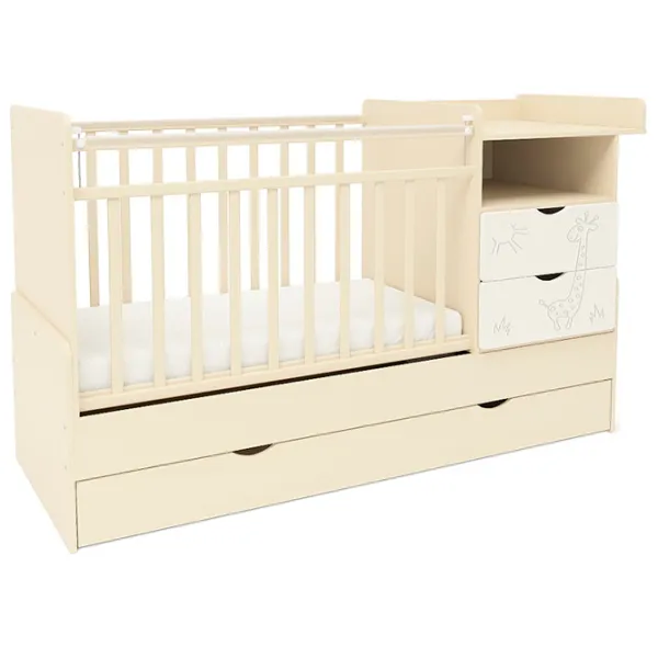 Pat pentru copii SKB Girafă 0 luni -/ Beige photo 1