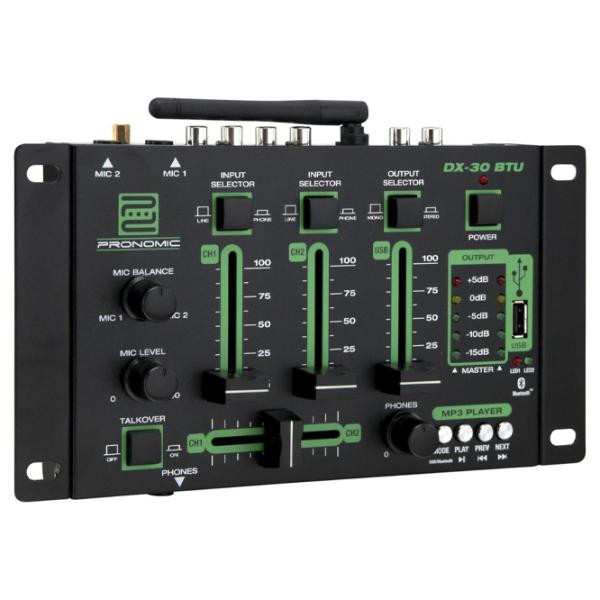 Миксер Aналоговый Pronomic DX-30 BTU DJ активный / 20 Гц - 20 кГц / Черный photo 1
