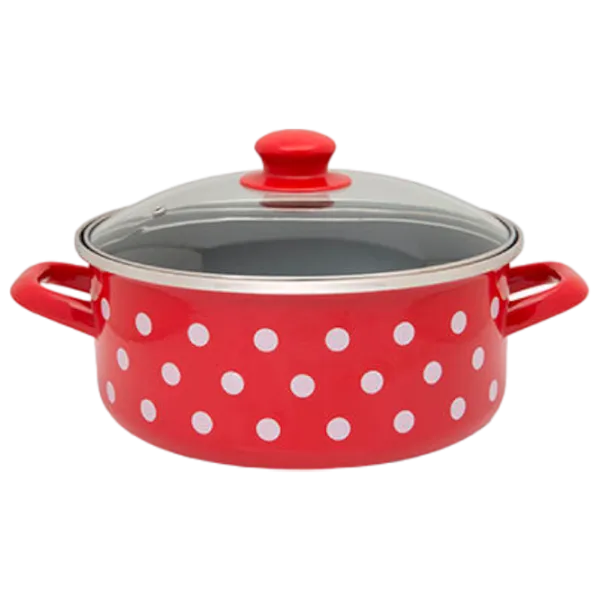 Cratiță Metalac Clasica 4.75 l Oțel inoxidabil/ Red photo 1