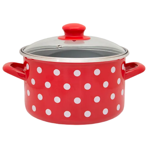 Cratiță Metalac Clasica 6.75 l Oțel inoxidabil/ Red photo 1