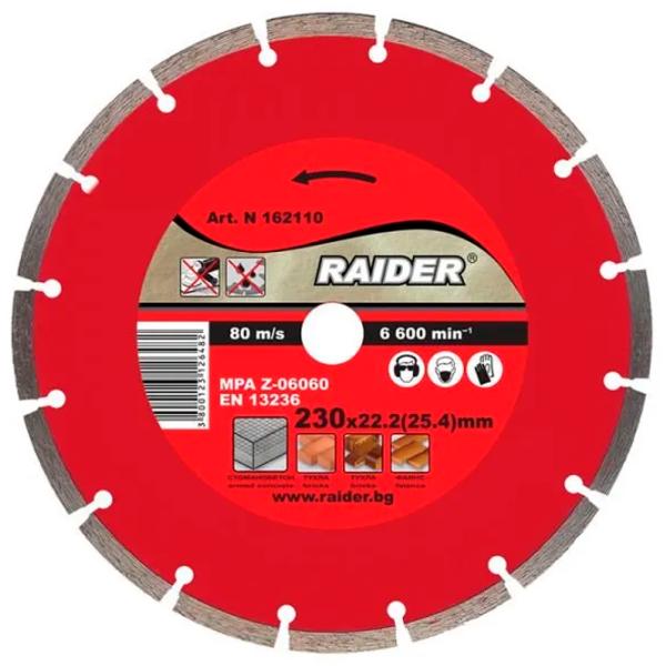 Disc diamantat segmentat Raider 162110  photo 1 Disc diamantat segmentat Raider 162110  photo 1