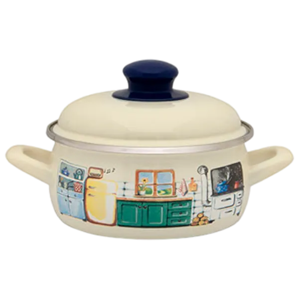 Cratiță Metalac SweetHome 1.5 l Oțel inoxidabil/ White photo 1