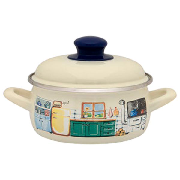 Cratiță Metalac SweetHome 1.5 l Oțel inoxidabil/ White photo 1