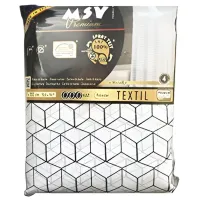 Perdea de duș MSV Mozaika 200 x 180 cm/ Poliester/ White
