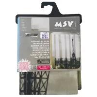 Шторка для ванной MSV Eiffel 200 x 180 см/ Полиэстер/ Разноцветный