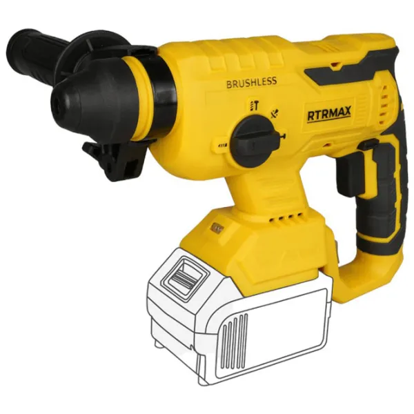 Ciocan rotopercutor RTRMAX RTX2095B Yellow photo 1 Ciocan rotopercutor RTRMAX RTX2095B Yellow photo 1