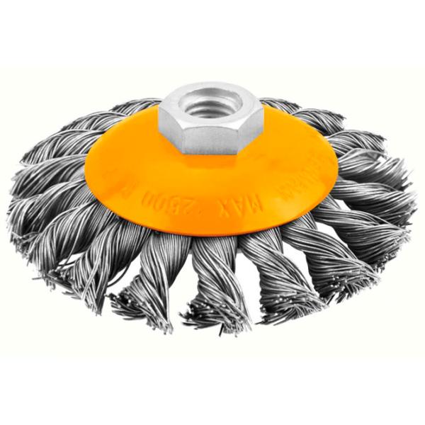 Perie disc din sârmă răsucită Tolsen 77629 100 mm photo 1 Perie disc din sârmă răsucită Tolsen 77629 100 mm photo 1