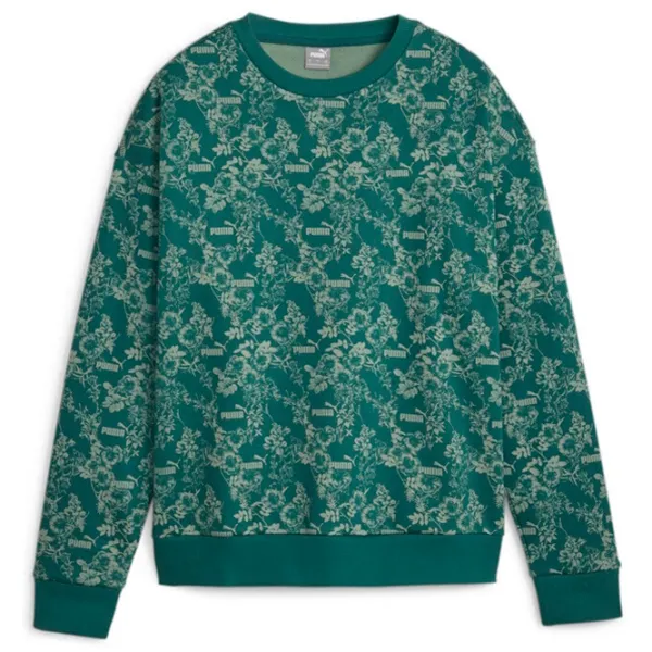 Hanorac pentru femei Puma Ess+ Floral Vibes Aop Crew Fl Green photo 1