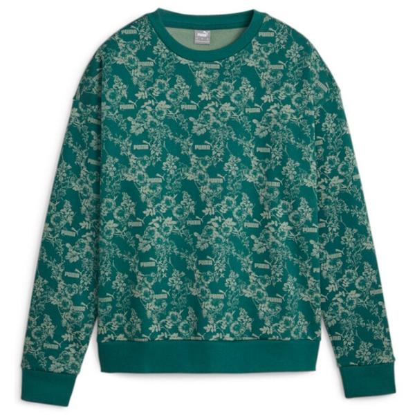 Hanorac pentru femei Puma Ess+ Floral Vibes Aop Crew Fl Green photo 1