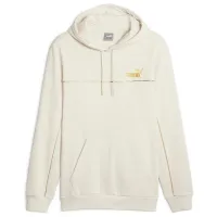 Hanorac pentru bărbați Puma Ess+ Minimal Gold Fl Drept/ White
