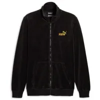 Толстовка для мужчин Puma Ess+ Minimal Gold Velour Track Jacket Прямой/ Черный