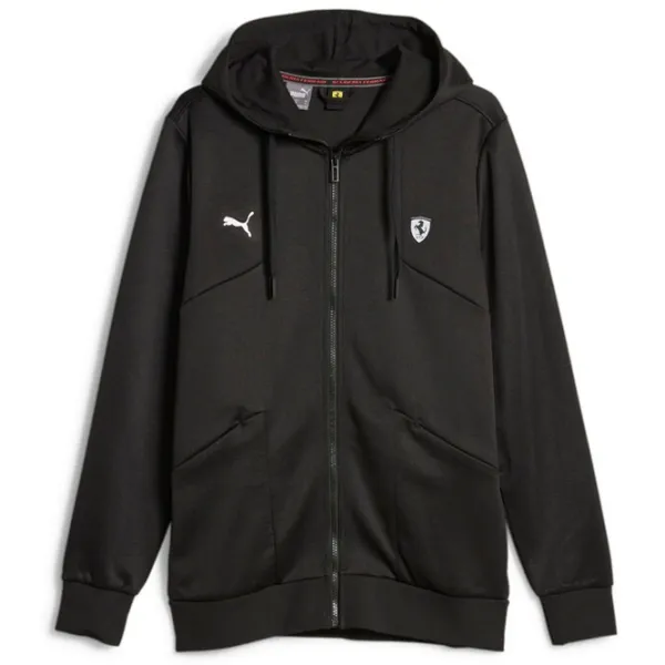 Hanorac pentru bărbați Puma Ferrari Style Hdd Sweat Jacket Drept/ Black photo 1