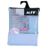 Шторка для ванной MSV Bubbles 240 x 200 см/ Полиэстер/ Синий