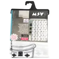 Perdea de duș MSV 40480 200 x 180 cm/ Poliester/ White