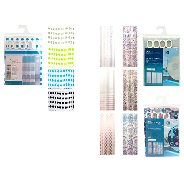 Perdea de duș Bathroom Solutions 18398 180 x 180 cm/ Poliester/ Multicolor photo 1