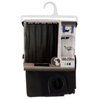 Шторка для ванной Tendance 52052 200 x 180 см/ Полиэстер/ Черный