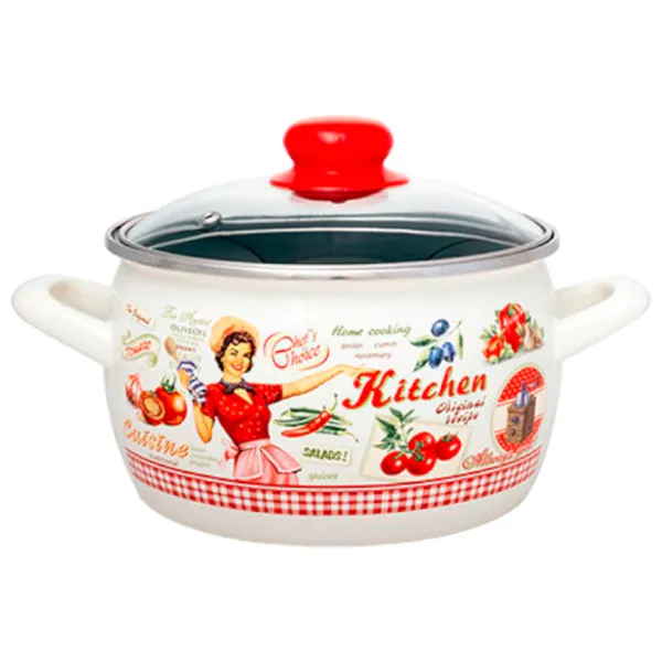 Кастрюля Metalac Kitchen 2.2 л Нержавеющая сталь/ Белый photo 1 Кастрюля Metalac Kitchen 2.2 л Нержавеющая сталь/ Белый photo 1