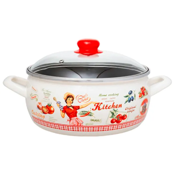 Кастрюля Metalac Kitchen 5 л Нержавеющая сталь/ Белый photo 1