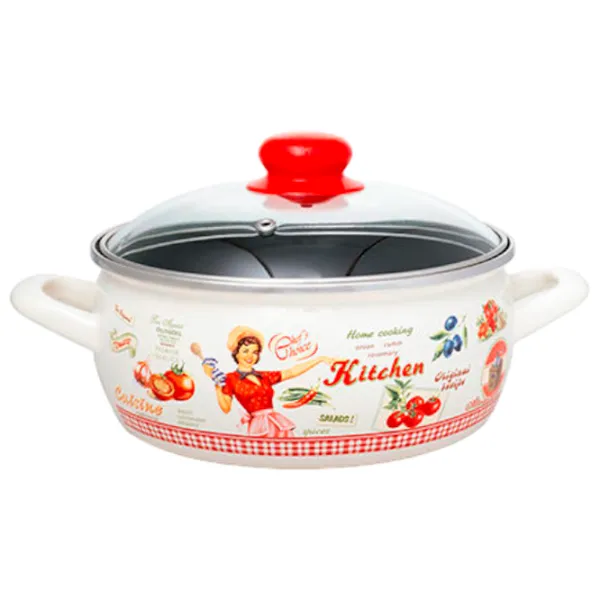 Cratiță Metalac Kitchen 2.9 l Oțel inoxidabil/ White photo 1