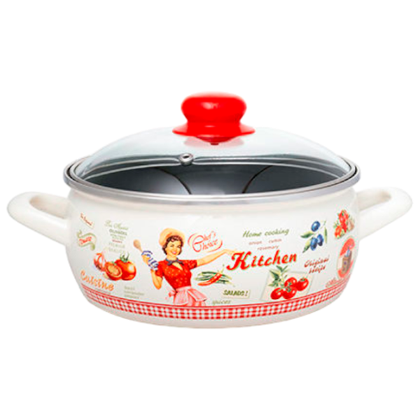 Cratiță Metalac Kitchen 2.9 l Oțel inoxidabil/ White photo 1