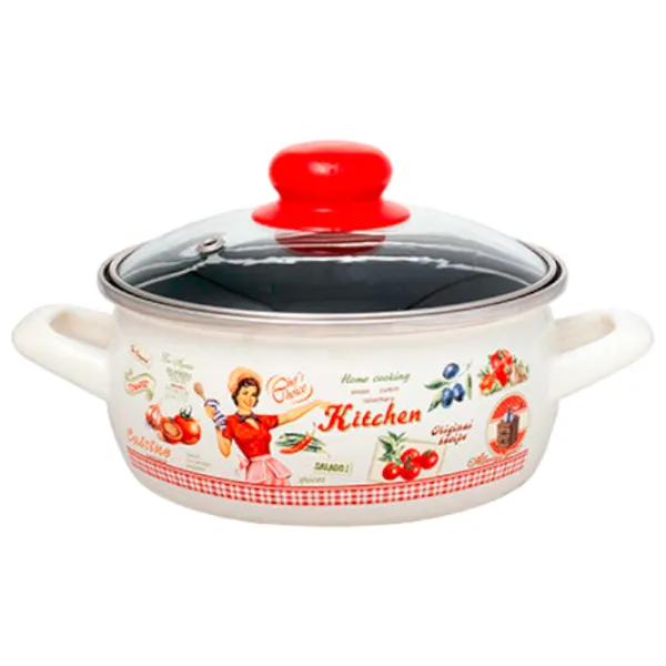 Кастрюля Metalac Kitchen 1.5 л Нержавеющая сталь/ Белый photo 1 Кастрюля Metalac Kitchen 1.5 л Нержавеющая сталь/ Белый photo 1