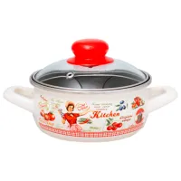 Кастрюля Metalac Kitchen 1.05 л Нержавеющая сталь/ Белый