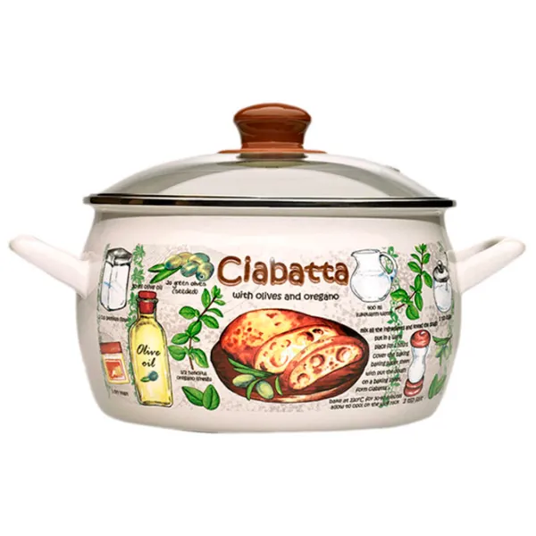 Кастрюля Metalac Kitchen 2.4 л Нержавеющая сталь/ Белый photo 1 Кастрюля Metalac Kitchen 2.4 л Нержавеющая сталь/ Белый photo 1